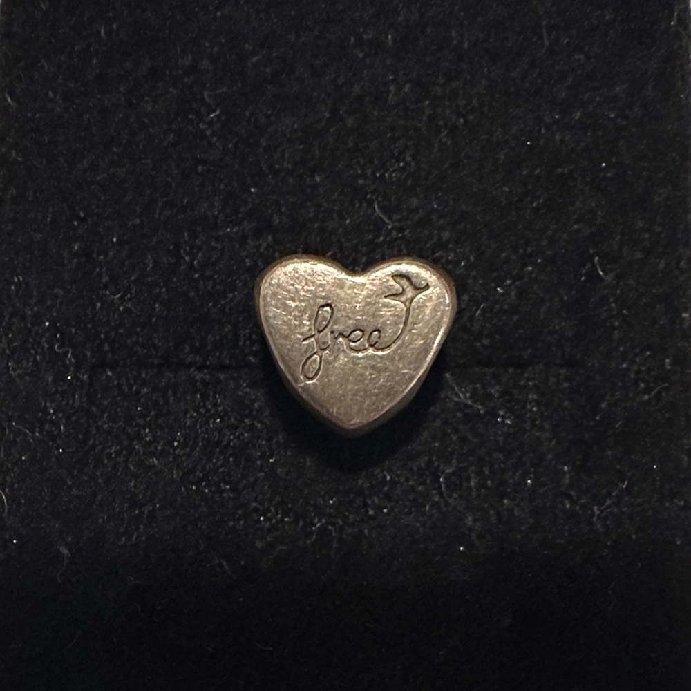 Gold Heart Charm with Whale Tail